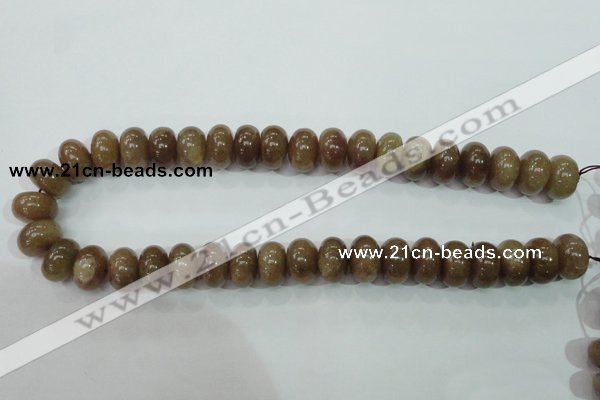 CBQ221 15.5 inches 10*16mm rondelle strawberry quartz beads