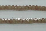 CBQ222 15.5 inches 4*6mm faceted rondelle strawberry quartz beads