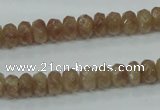 CBQ223 15.5 inches 5*8mm faceted rondelle strawberry quartz beads