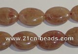 CBQ23 15.5 inches 15*20mm oval strawberry quartz beads wholesale