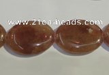 CBQ24 15.5 inches 18*25mm oval strawberry quartz beads wholesale