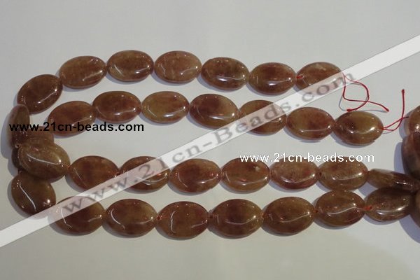 CBQ24 15.5 inches 18*25mm oval strawberry quartz beads wholesale