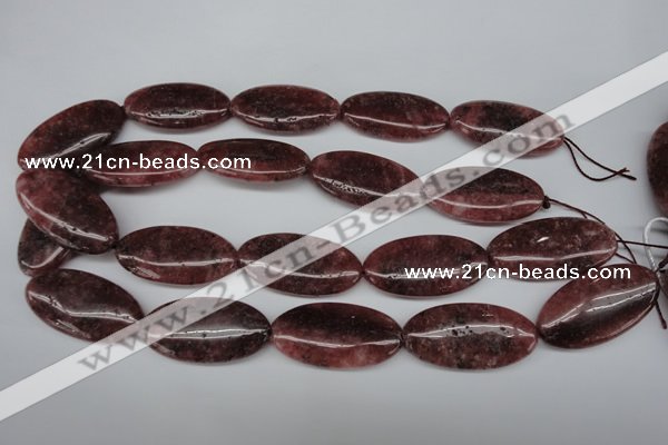 CBQ285 15.5 inches 20*40mm oval strawberry quartz beads