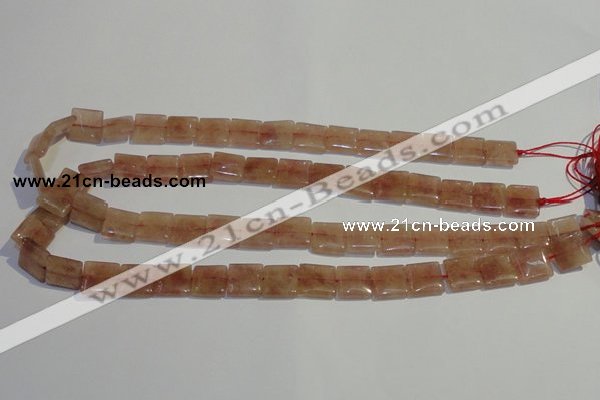 CBQ29 15.5 inches 12*12mm square strawberry quartz beads wholesale