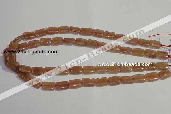 CBQ30 15.5 inches 10*14mm rectangle strawberry quartz beads