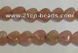 CBQ34 15.5 inches 10*10mm heart strawberry quartz beads wholesale