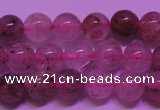 CBQ401 15 inches 6mm round natural strawberry quartz beads