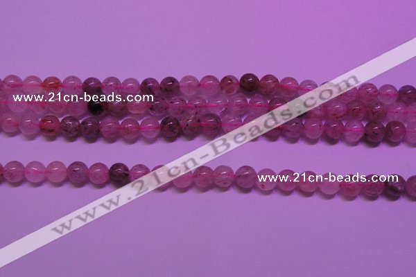 CBQ401 15 inches 6mm round natural strawberry quartz beads