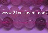 CBQ402 15 inches 8mm round natural strawberry quartz beads