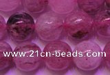 CBQ403 15 inches 10mm round natural strawberry quartz beads