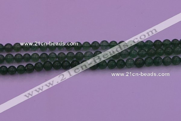 CBQ421 15.5 inches 6mm round green strawberry quartz beads