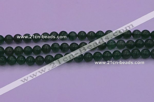 CBQ424 15.5 inches 9mm round green strawberry quartz beads