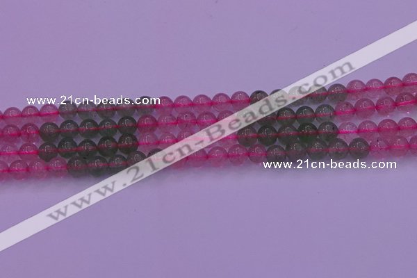 CBQ428 15.5 inches 7mm round mixed strawberry quartz beads