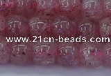 CBQ440 15.5 inches 8*11mm drum lavender strawberry quartz beads