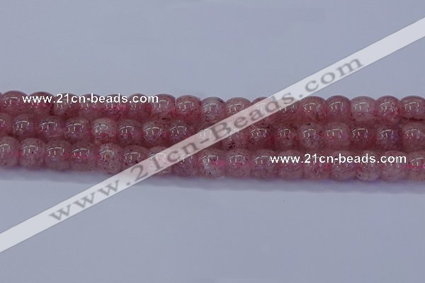 CBQ440 15.5 inches 8*11mm drum lavender strawberry quartz beads