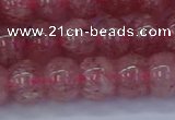 CBQ441 15.5 inches 10*12mm rondelle strawberry quartz beads