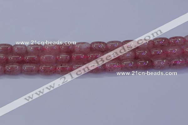 CBQ447 15.5 inches 10*14mm drum strawberry quartz beads