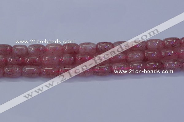 CBQ448 15.5 inches 12*16mm drum strawberry quartz beads