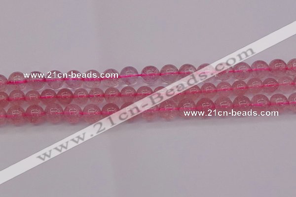 CBQ483 15.5 inches 10mm round strawberry quartz beads wholesale