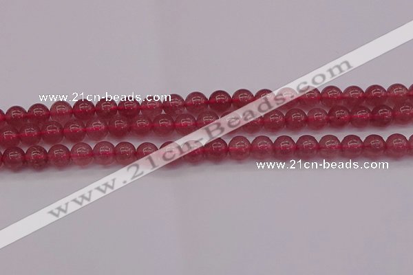 CBQ487 15.5 inches 8mm round strawberry quartz beads wholesale