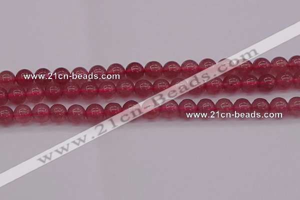 CBQ488 15.5 inches 10mm round strawberry quartz beads wholesale