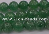 CBQ497 15.5 inches 8mm round green strawberry quartz beads