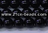 CBQ502 15.5 inches 8mm round natural black quartz beads