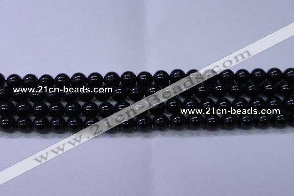 CBQ502 15.5 inches 8mm round natural black quartz beads