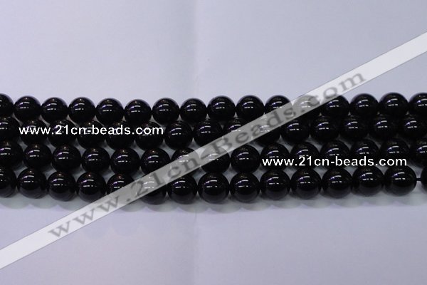 CBQ504 15.5 inches 12mm round natural black quartz beads