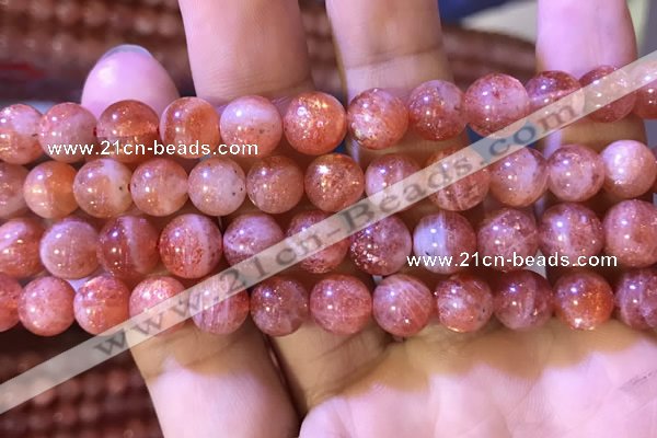 CBQ561 15.5 inches 10mm round golden strawberry quartz beads