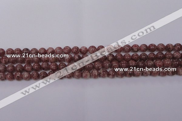 CBQ602 15.5 inches 8mm round natural strawberry quartz beads