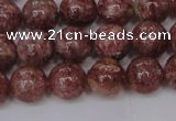 CBQ603 15.5 inches 10mm round natural strawberry quartz beads