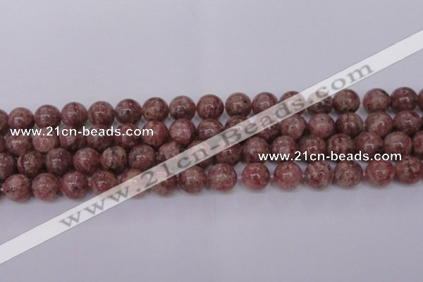 CBQ604 15.5 inches 12mm round natural strawberry quartz beads