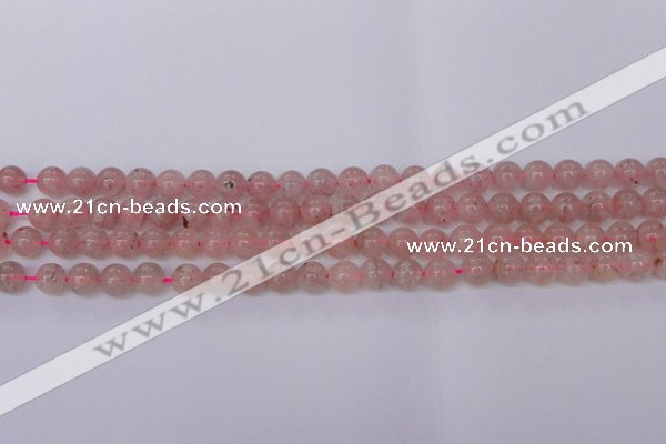 CBQ607 15.5 inches 8mm round natural strawberry quartz beads