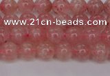 CBQ611 15.5 inches 6mm round natural strawberry quartz beads