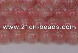 CBQ612 15.5 inches 8mm round natural strawberry quartz beads