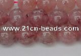 CBQ615 15.5 inches 14mm round natural strawberry quartz beads