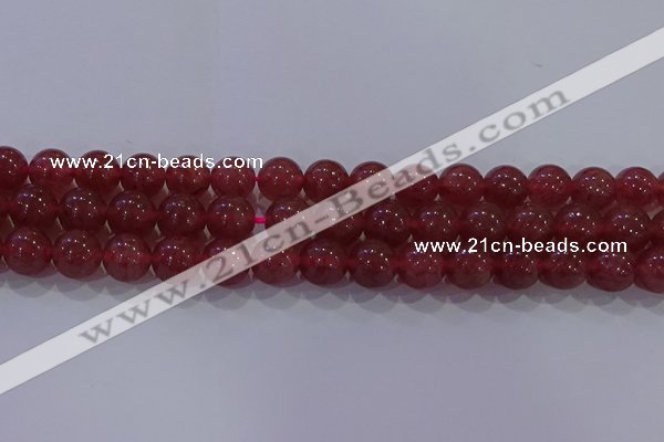 CBQ624 15.5 inches 12mm round strawberry quartz beads wholesale