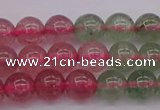 CBQ652 15.5 inches 8mm round mixed strawberry quartz beads