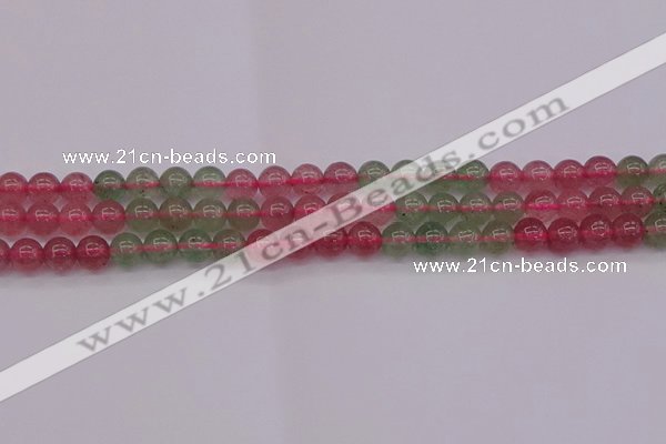 CBQ652 15.5 inches 8mm round mixed strawberry quartz beads