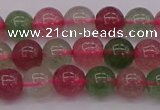 CBQ656 15.5 inches 6mm round mixed strawberry quartz beads