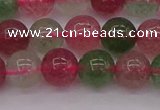 CBQ658 15.5 inches 10mm round mixed strawberry quartz beads