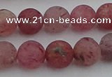 CBQ662 15.5 inches 10mm round matte strawberry quartz beads