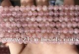 CBQ706 15.5 inches 6mm round strawberry quartz beads wholesale