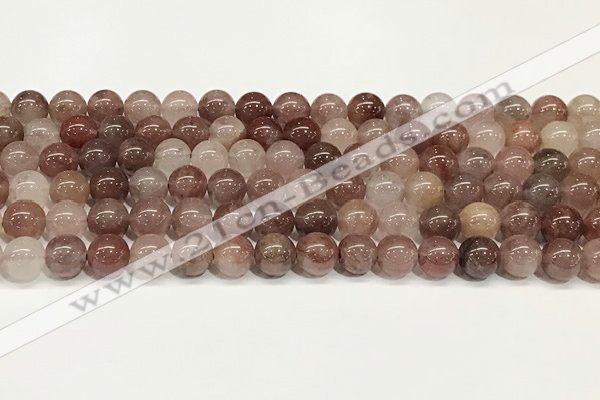 CBQ730 15.5 inches 8mm round strawberry quartz beads wholesale