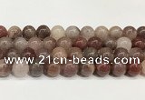 CBQ732 15.5 inches 12mm round strawberry quartz beads wholesale