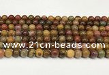 CBQ736 15.5 inches 6mm round red moss agate beads wholesale