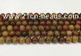 CBQ737 15.5 inches 8mm round red moss agate beads wholesale