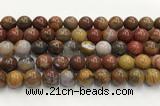 CBQ743 15.5 inches 12mm round red moss agate gemstone beads wholesale