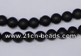 CBS02 15.5 inches 6mm round black stone beads wholesale